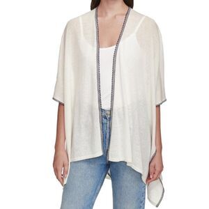 White + Warren Pico Poncho Top O/S